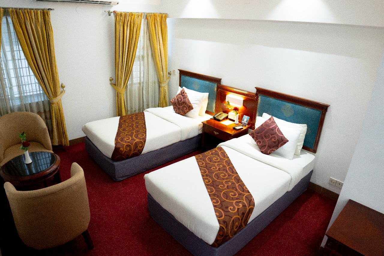 Hotel room with morning light